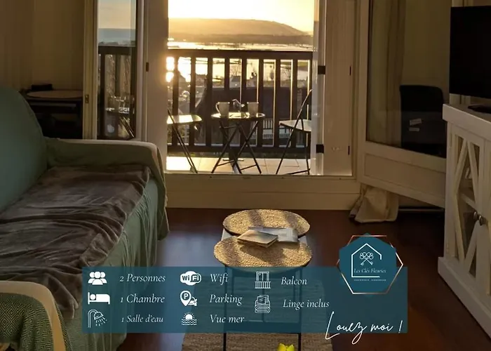 Le Panoramique, F2- Vue Imprenable, Wifi & Parking بلونفيل سور مير